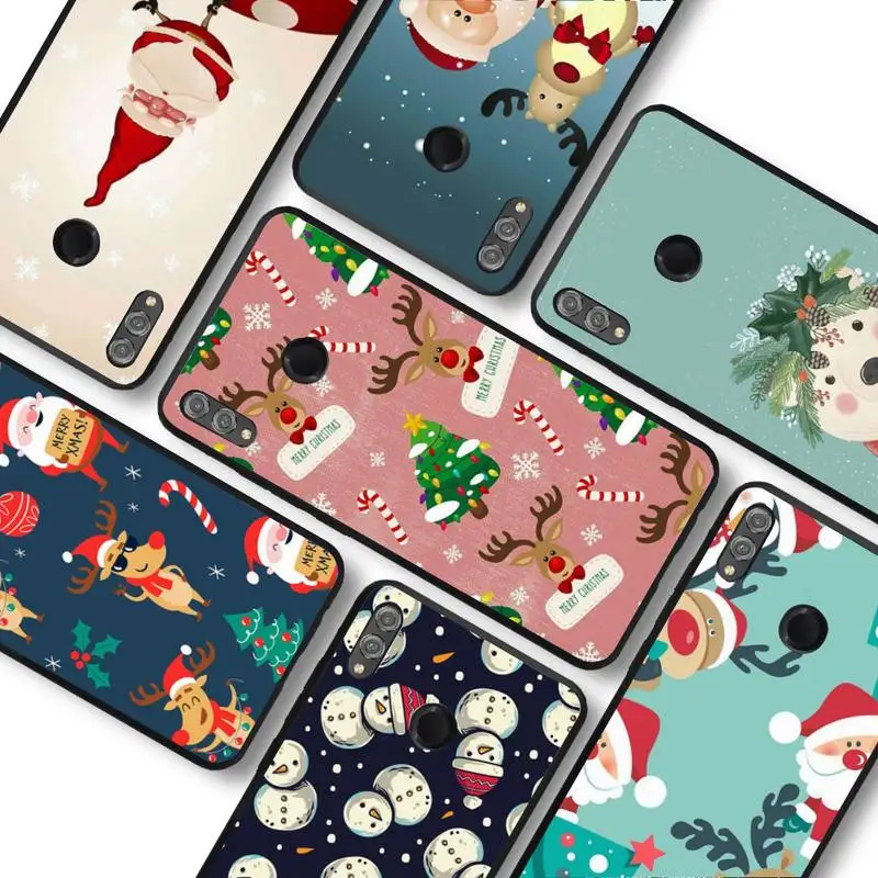 

Christmas Cartoon New Year Gift Phone Case for Samsung A51 A30s A52 A71 A12 for Huawei Honor 10i for OPPO vivo Y11 cover