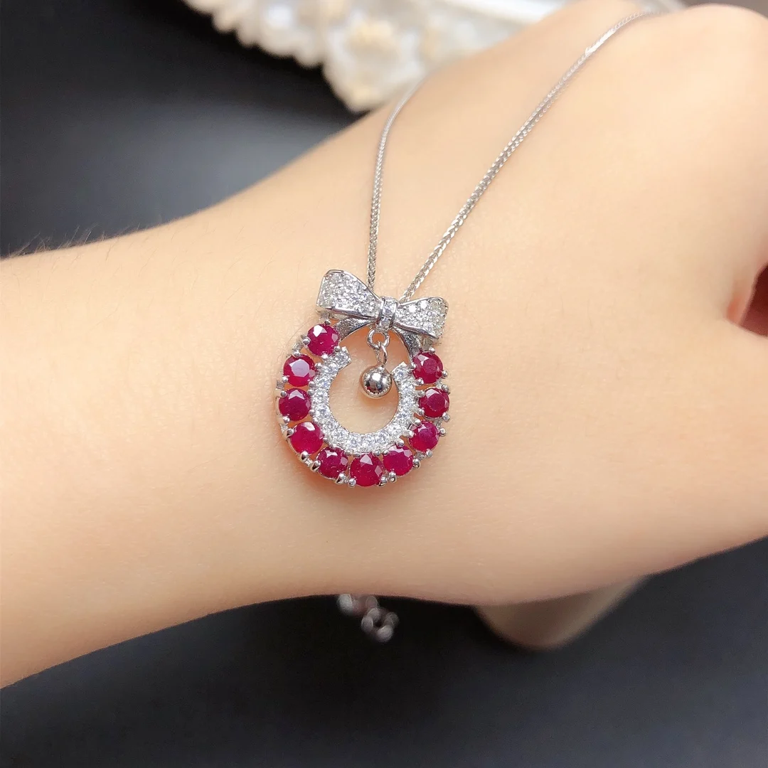 

Женское ожерелье из серебра 925 пробы, с рубином