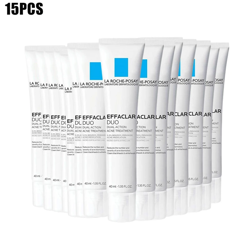 

15pcs La Roche Posay EFFACLAR DUO+ Acne Treatment Acne Mark Remover Powerful Pimples Blackhead Lotion Oil Control