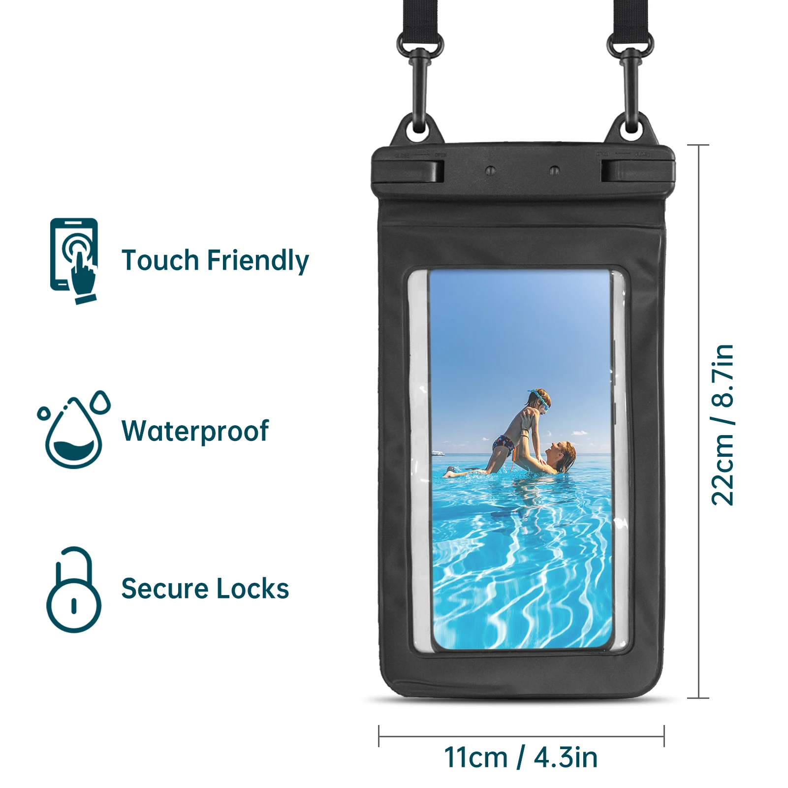 Tomshoo Waterproof Dry Bag 10L/20L Roll-Top Dry Bag Backpack w Waterproof Phone Case for Kayaking Boating Swimming Accessories