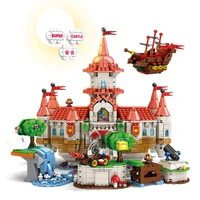 new 2614pcs classic cartoon game peach castle model building blocks bricks sets kids educational toys birthday gift