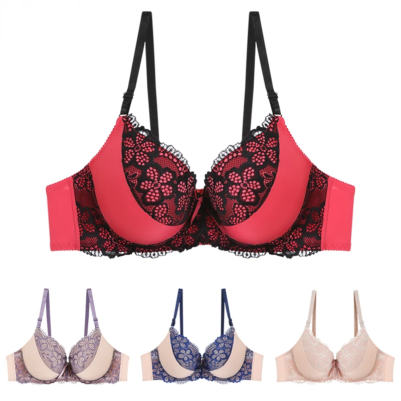 

Sexy Women Lace Bra Summer Plus Lady Thin Push Up Adjustable Bralette Gather Lingerie Crop Top Sexy Brassiere Girl Underwear