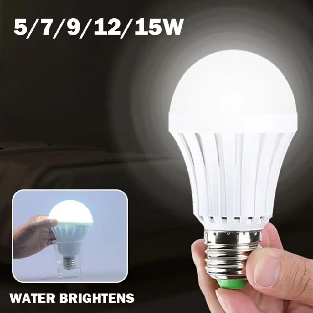 

Светодиодная аварийная лампа E27, фонарь с аккумулятором 5/7/9/12/15 Вт, для нарусветильник