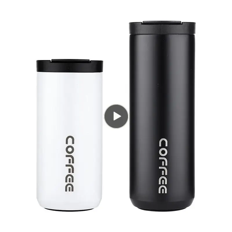 

With Lid Thermal Drinking Bottle Cup Stainless Steel Splashproof Car Thermos Mug Leak Proof Coffee Mugs Drinkware Wholesale