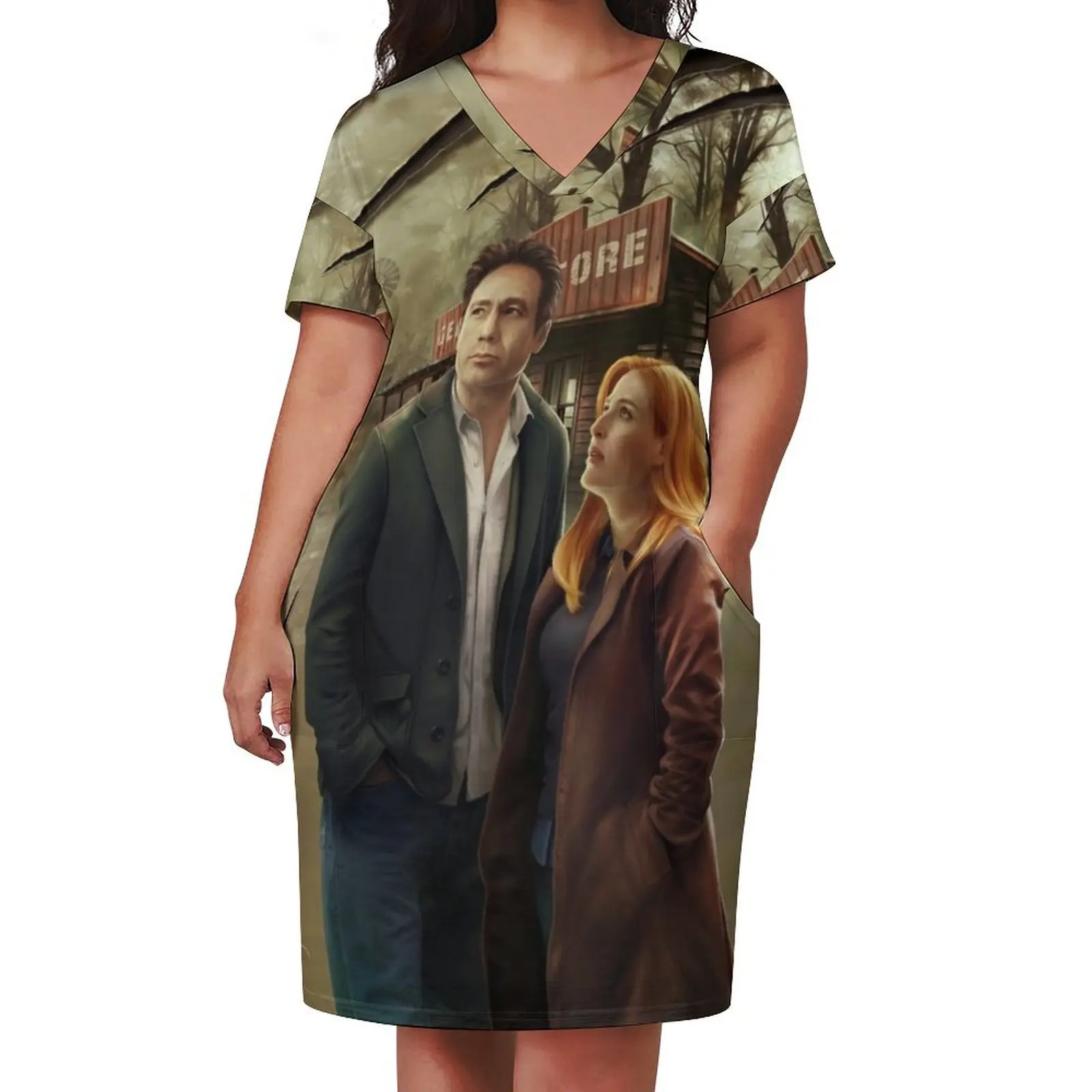 Обложка комиксов X-Files — Хоот идет есть? # 1 свободное платье с карманами летняя