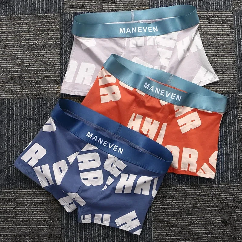 Men's Panties Men's Underwear Pure Cotton Man Boxers Comforable Men's Underpant Breathable New Printed Style Set Free Shipping