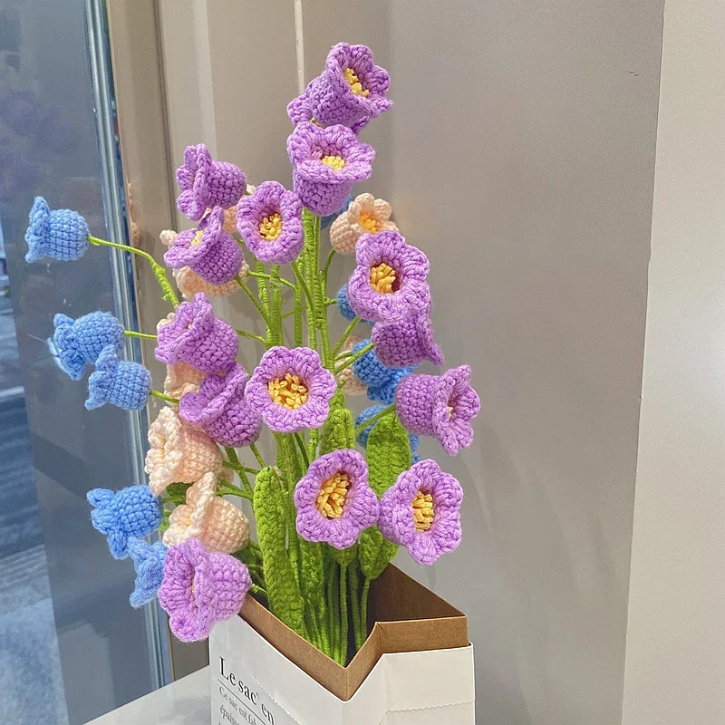 Вязаный Букет Из Искусственных Цветов Лилии Ручной Работы Изготовление