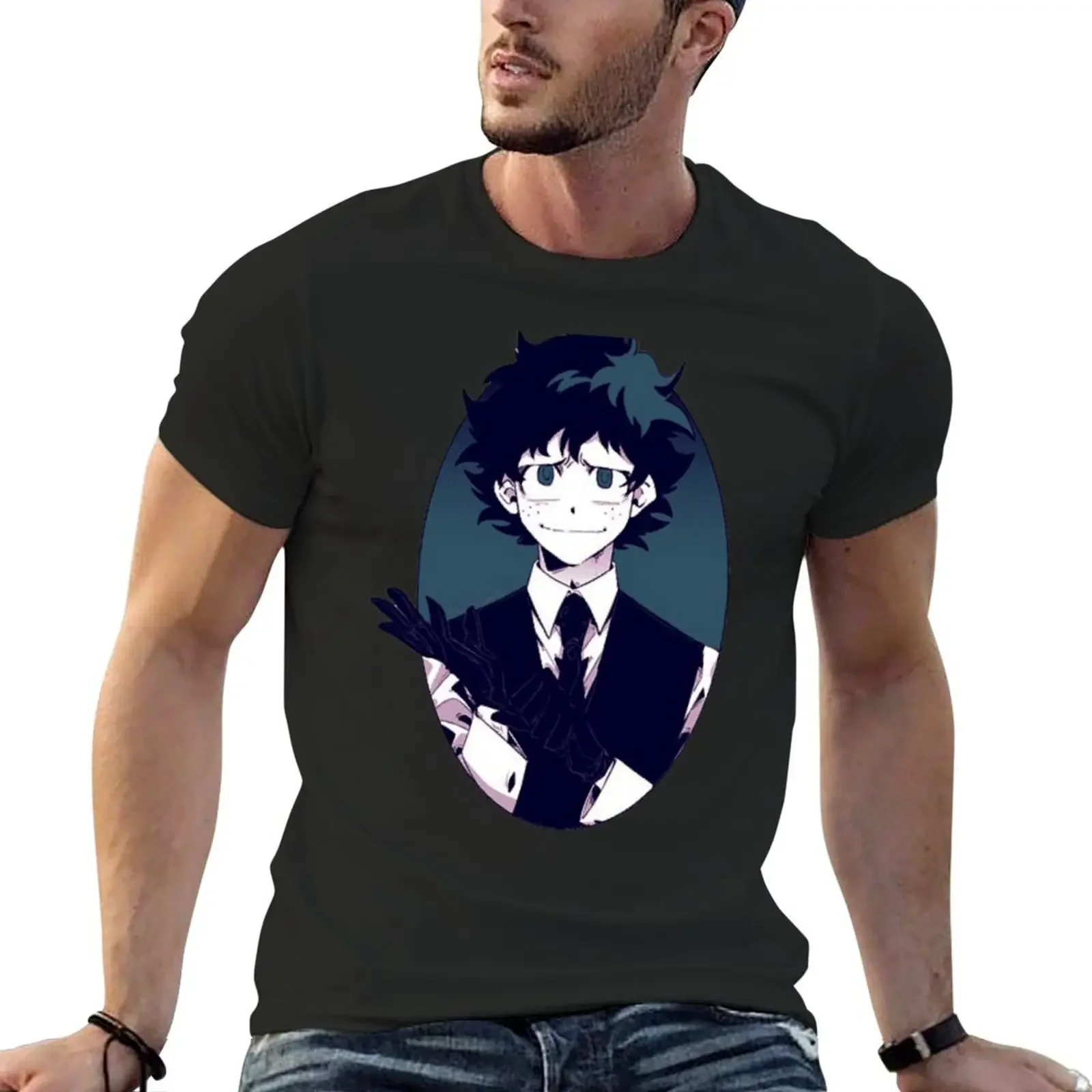 Футболка Villain Deku большие футболки с рисунком белые черные для мальчиков мужчин