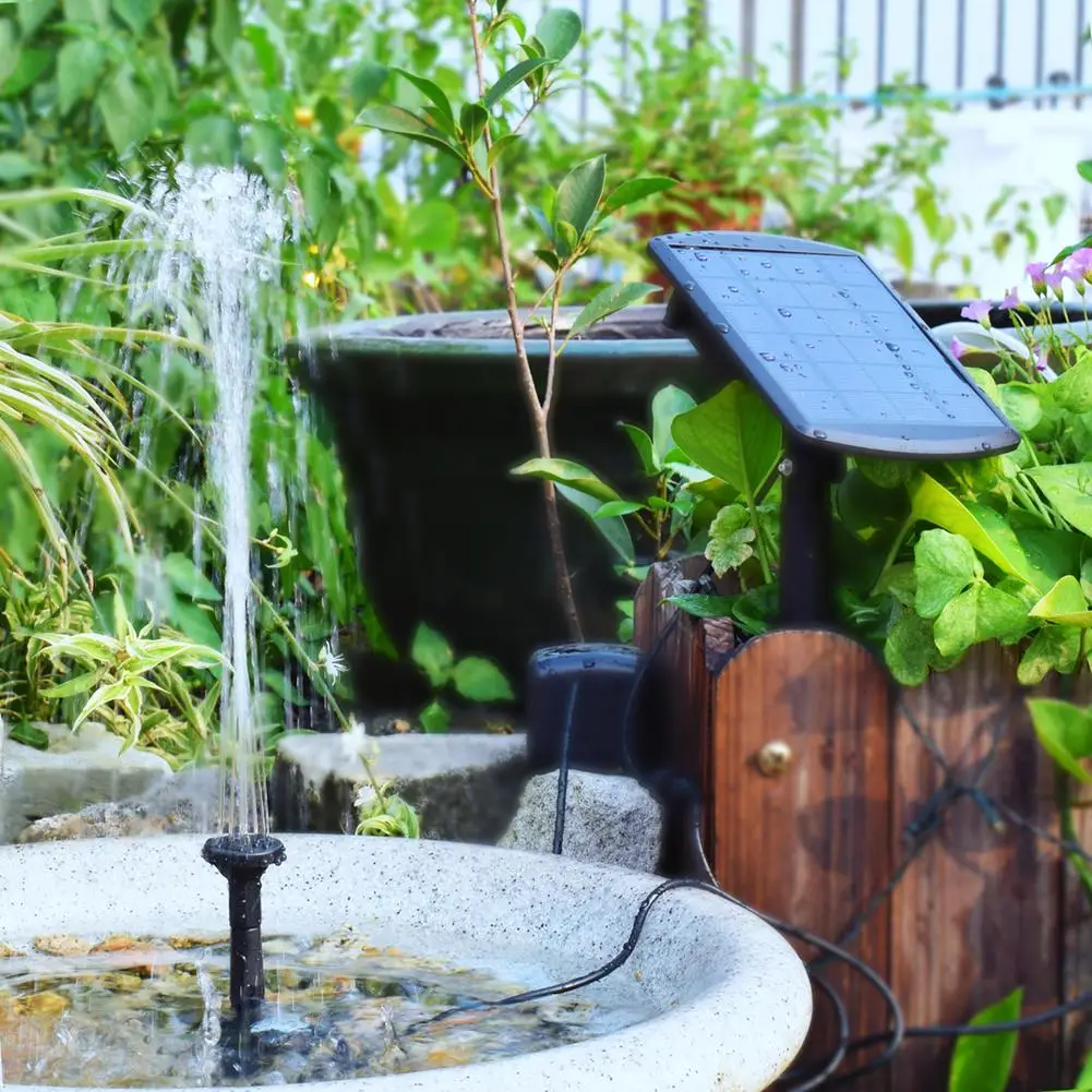 

6v 1.8w Solar Fountain Pump Water Pump With 8 Nozzles Panels For Bird Bath Fish Tank Pond Decor