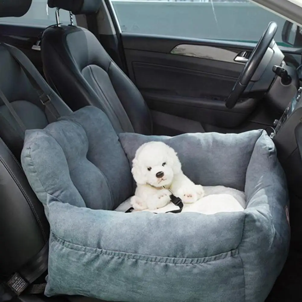 

Dog Car Seat Bed Portable Travel Carrier Bed For Small Medium Pets, All Season Safety Car Seat Nest Kennel Pet Booster Car L9C0