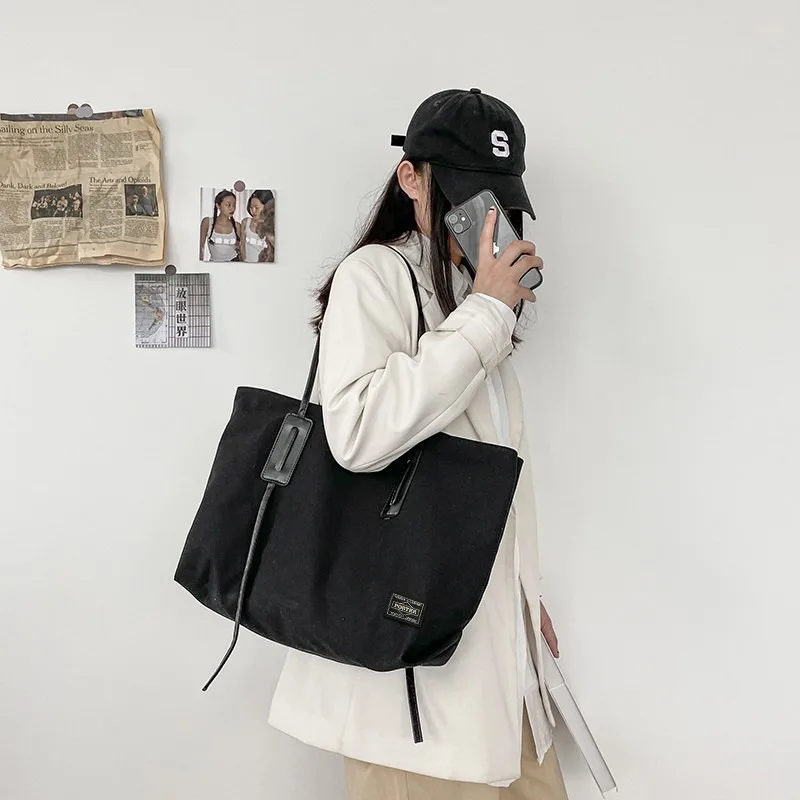 

2022 Yoshida Headporte Tote Female New Japan And South Korea Large-Capacity Bag Canvas One-Shoulder Portable Armpit Bag