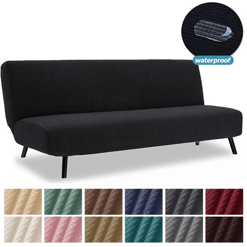 

LEVIVEl Waterproof Elastic Plain Sofa Cover Strech Armless Sofa Covers Couch Cover For Living Room Protector 1/2/3/4 seater