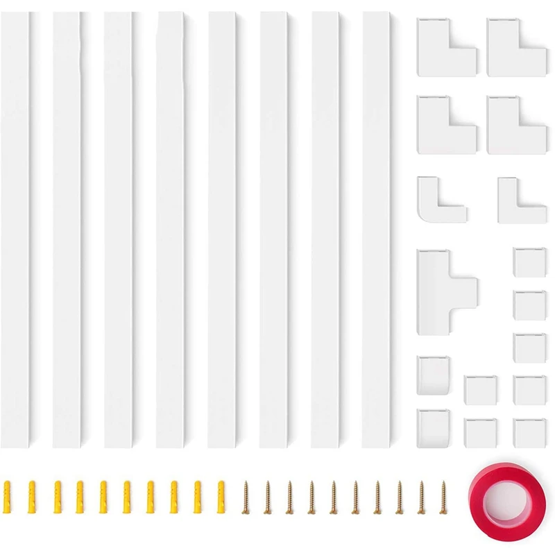 

Cable Concealer Kit- 126 In Cord Cover Wall Paintable,Cord Hider For Wall Mount TV And Computers In Home Office,White