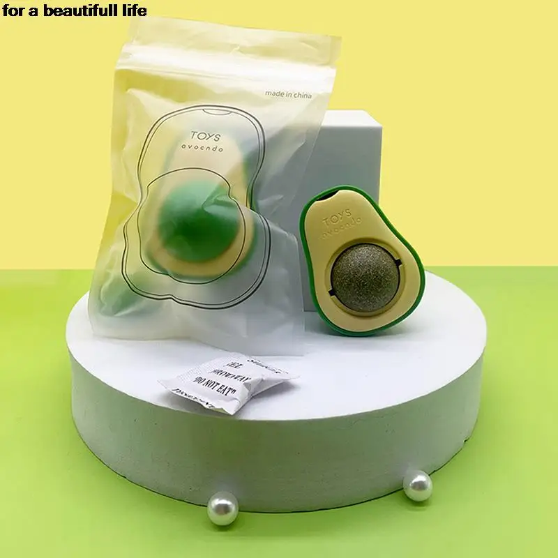 

Natural Catnip Wall stickup avocado style insect Gall Fruit Cat Snacks clean intestinal cleansing tone Cat Grass Cat Licking Toy
