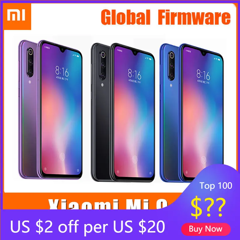 

XIaomi Mi 9 SE Оригинальный сотовый телефон Смартфон Snapdragon 712 48 Мп + 20 МП Две SIM-карты Быстрая зарядка 18 Вт Google store