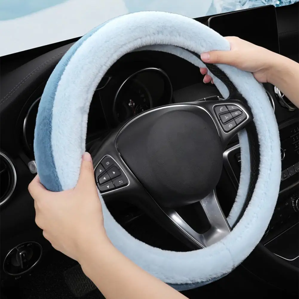

Steering Wheel Cover Universal Non-slip Super Soft Plush Anti-skid Car Steering Cover for Vehicle