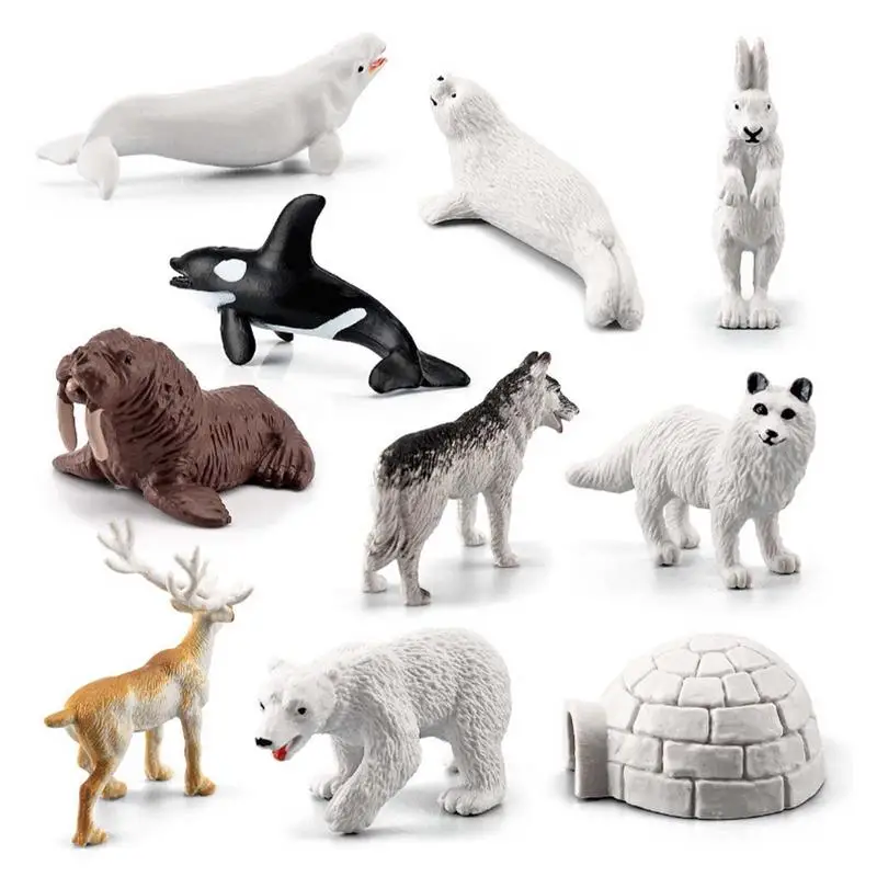 

Plastic Fish Toys Realistic Arctic Circle Ocean Sea Animals Figurines Sea Creature Toys For Kids 10 Pcs Birthday Christmas Gift