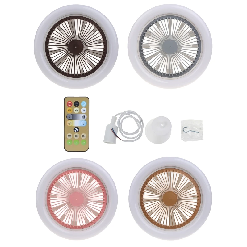 

Светодиодная лампа-вентилятор 51BE E27 110 В 220 В 30 Вт, потолочный вентилятор, светодиодсветильник лампа с шнуром питания 1 м E27