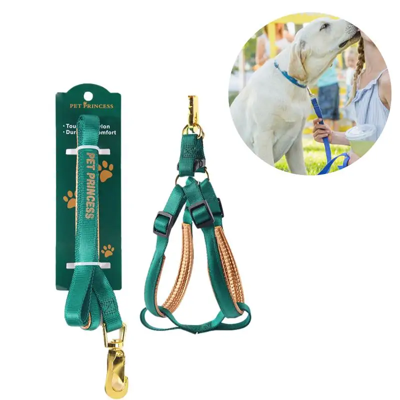 

Walking Dog Harness No Pull Pet Harness Long Nylon Leash Pet Supplies For Dogs Anti-Breakaway Leash For Small To Medium Sized