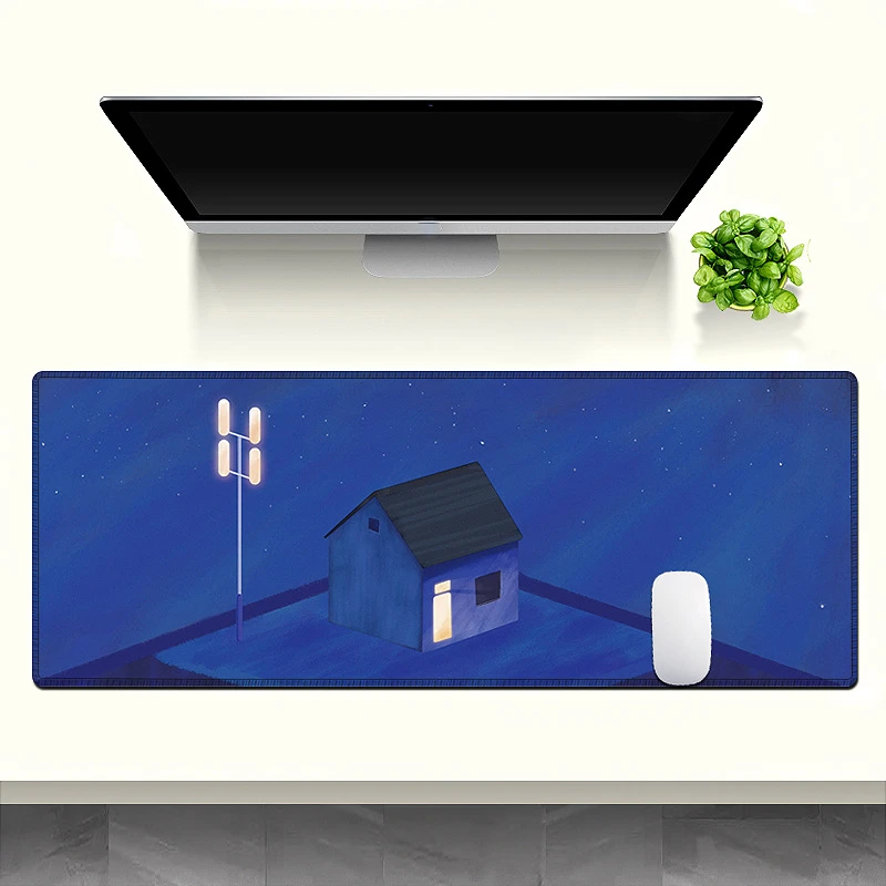 

Ins Style Landscape Mouse Pad Computer Laptop Gaming Keyboard Pad Office Extended Non-slip Pad Rubber Bottom Desktop Table Mat