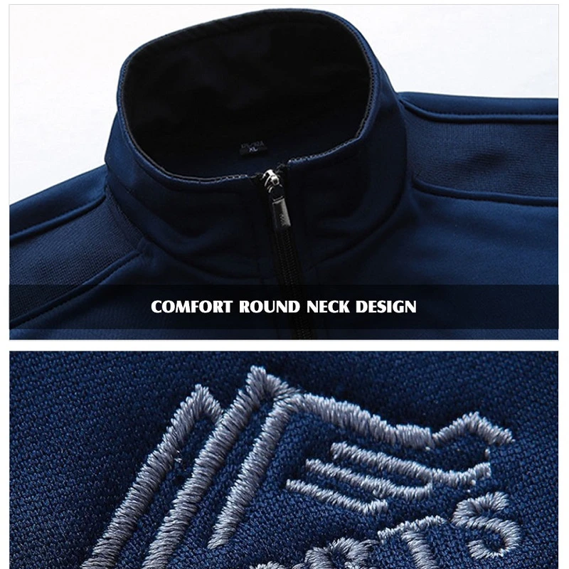 2023 Spring Autumn Mens Tracksuit Set Casual Sportswear Men Stand Collar Jogging Suit New Male Jacket + Sweatpants 2 Pieces Sets