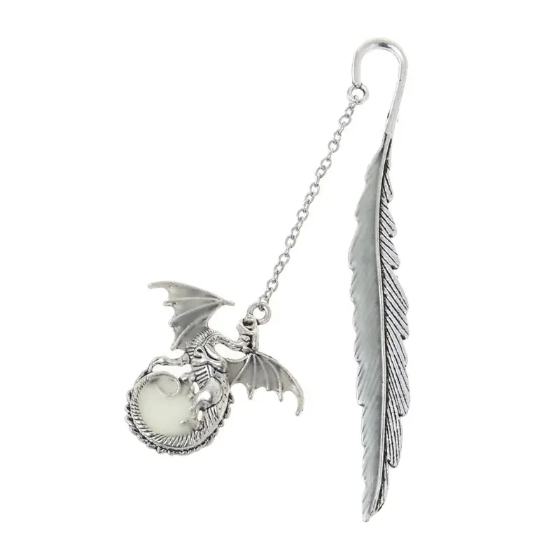 

Glow In The Dark Luminous Book Marker for Creative Feather Dragon Label