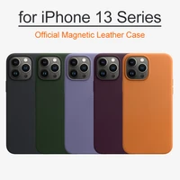 official magnetic leather case for apple iphone 13 pro max iphone13 13pro 13mini animation magnet charging phone cover