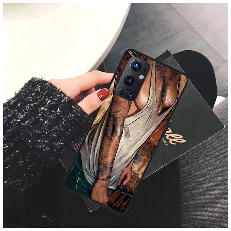 sexy sleeve tattoo girl phone case for oneplus 7 7t pro 8 8pro 8t 9 pro 9r 9rt nord2 oneplus n100 n10 n200 nord ce free global shipping