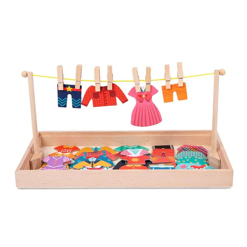 

Dressing Game For Toddlers 2-in-1 Dress Up Puzzle Early Educational Toy Montessori Educational Gift For Boys Girls Children