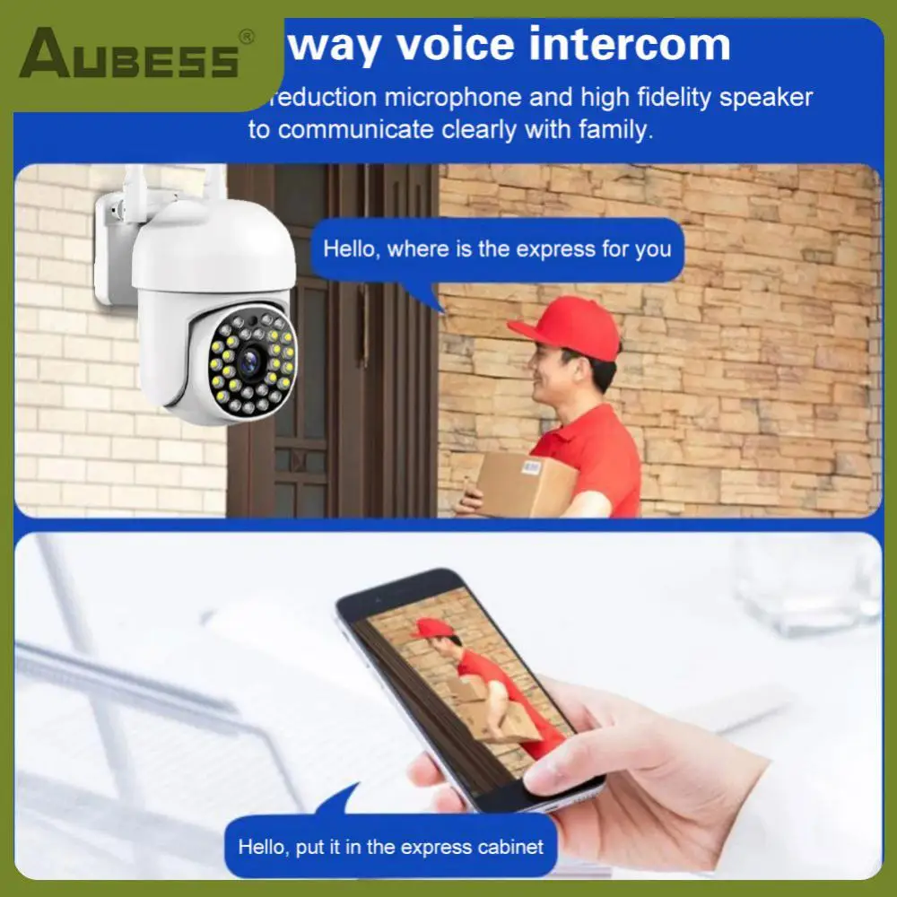 

Noise Reduction Security Camera Waterproof Surveillance Camera Night Vision Two-way Intercom Cctv Smart Home 360 Degree Rotation