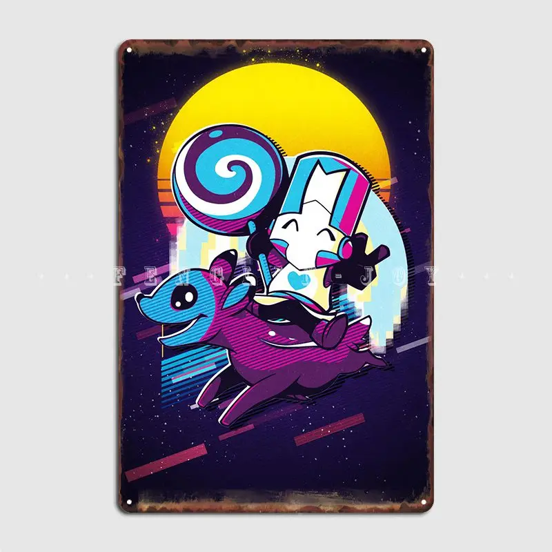 

Castle Crashers Poster Metal Plaque Cave Pub Painting Decor Club Funny Tin Sign Poster