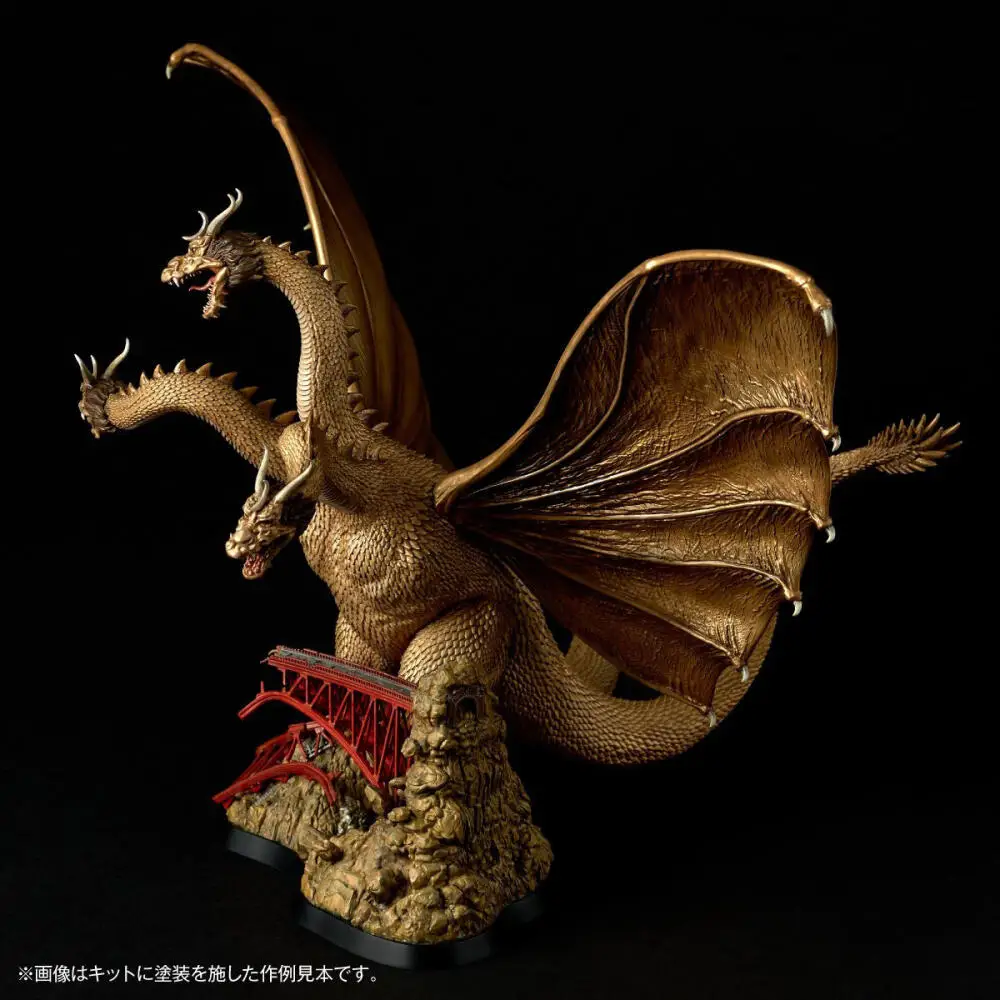 Фото Официальная оригинальная фигурка Kaiyodo Artpla King Ghidorah Re:imagination в наличии. Аниме-фигурка Гигодара, трехглавого монстра, модель-игрушка. №5