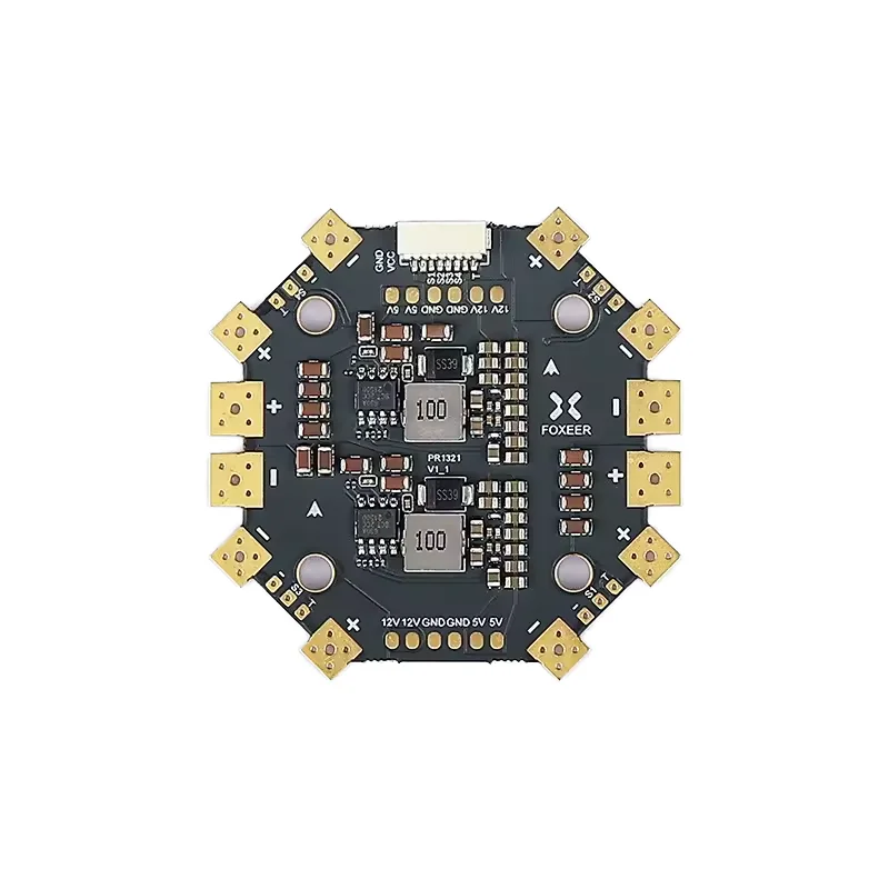 Фото Новая металлическая плата распределения питания Foxeer PDB400 400A 4-8S для радиоуправляемых квадрокоптеров – незаменимый аксессуар для FPV-систем (гарантия 6 месяцев) №2