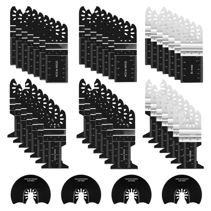 

50 Pack Oscillating Tool Blades Easy Cut Wood Nails Plastic Oscillating Saw Blades Universal Multi Tool Fitment