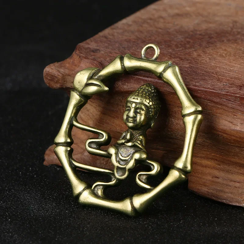 Латунные бамбуковые фигурки Шами из цельной латуни поделки брелок сделай сам