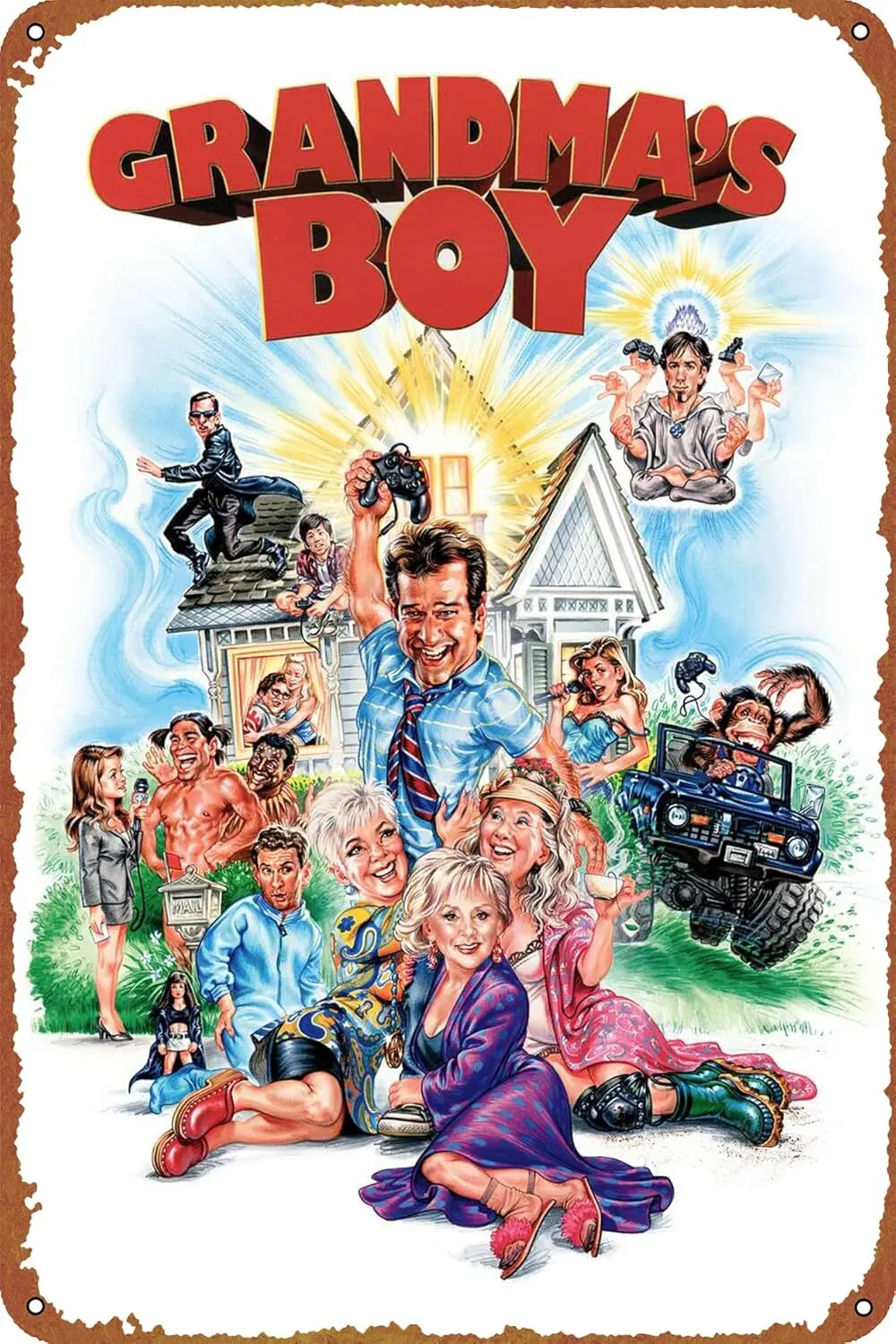 Плакат Grndm's Boy Sgn Metl Tn Wll Decor - Ретро для домашнего декора Gfts 812 nch
