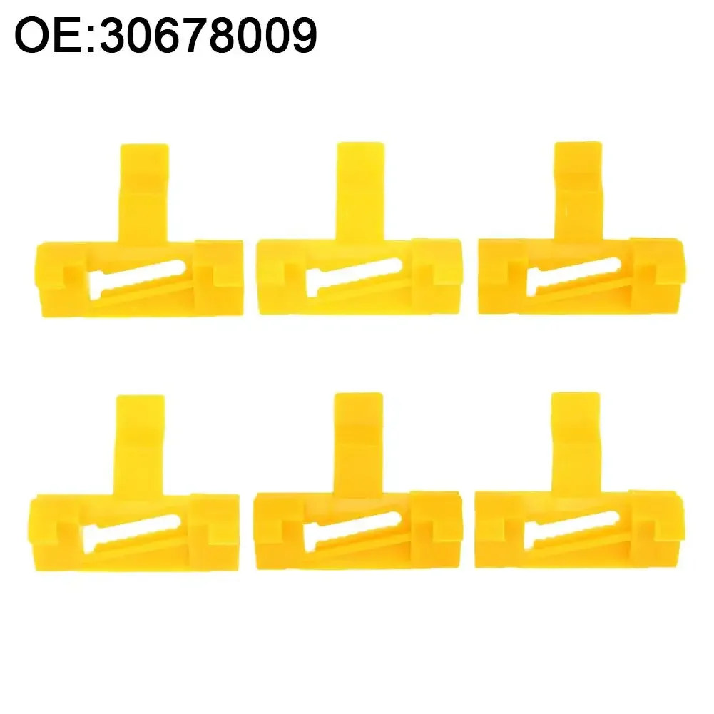 

6 шт. для Volvo S60 XC70 V70 2000-2009 автомобильный пластиковый молдинг лобового стекла боковые накладки зажимы крепеж 30678009 Сменный аксессуар G9L8