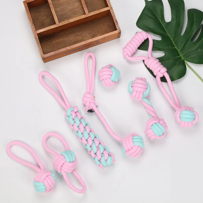 

Pet Dog Toys for Large Small Dogs Toy Interactive Cotton Rope Mini Dog Toys Ball for Dogs Accessories Toothbrush Chew Puppy Toy
