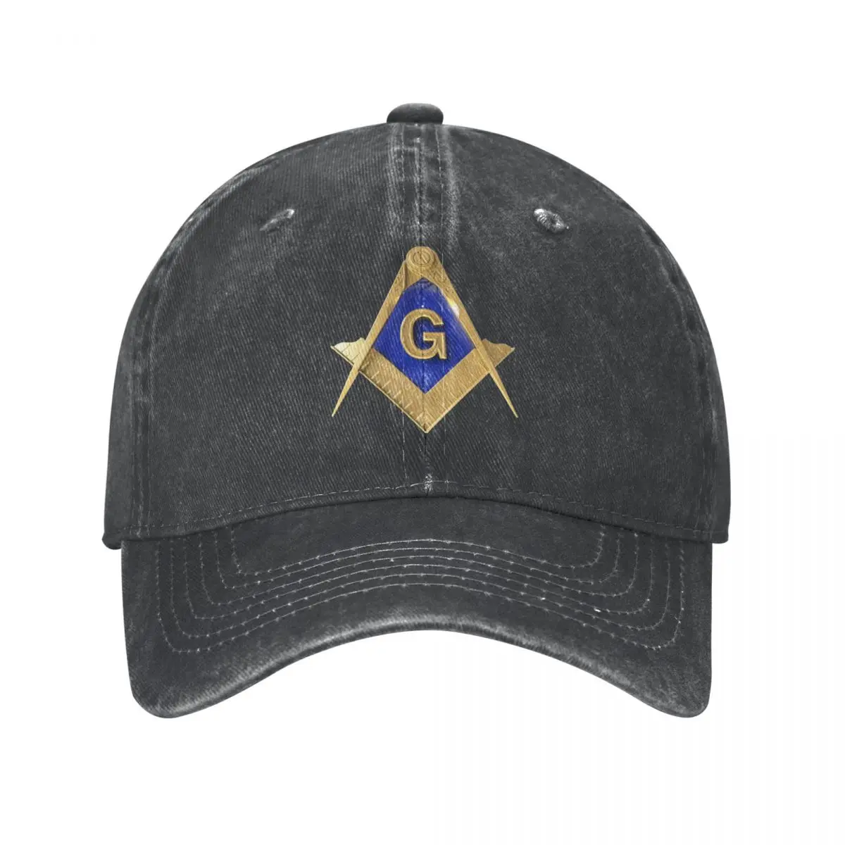 

Freemason Square Compass Gold Masonic Jeans Baseball Cap Snapback Sunhat Dad Visor Cap Spring Summer Hip Hop Casquette Gorras