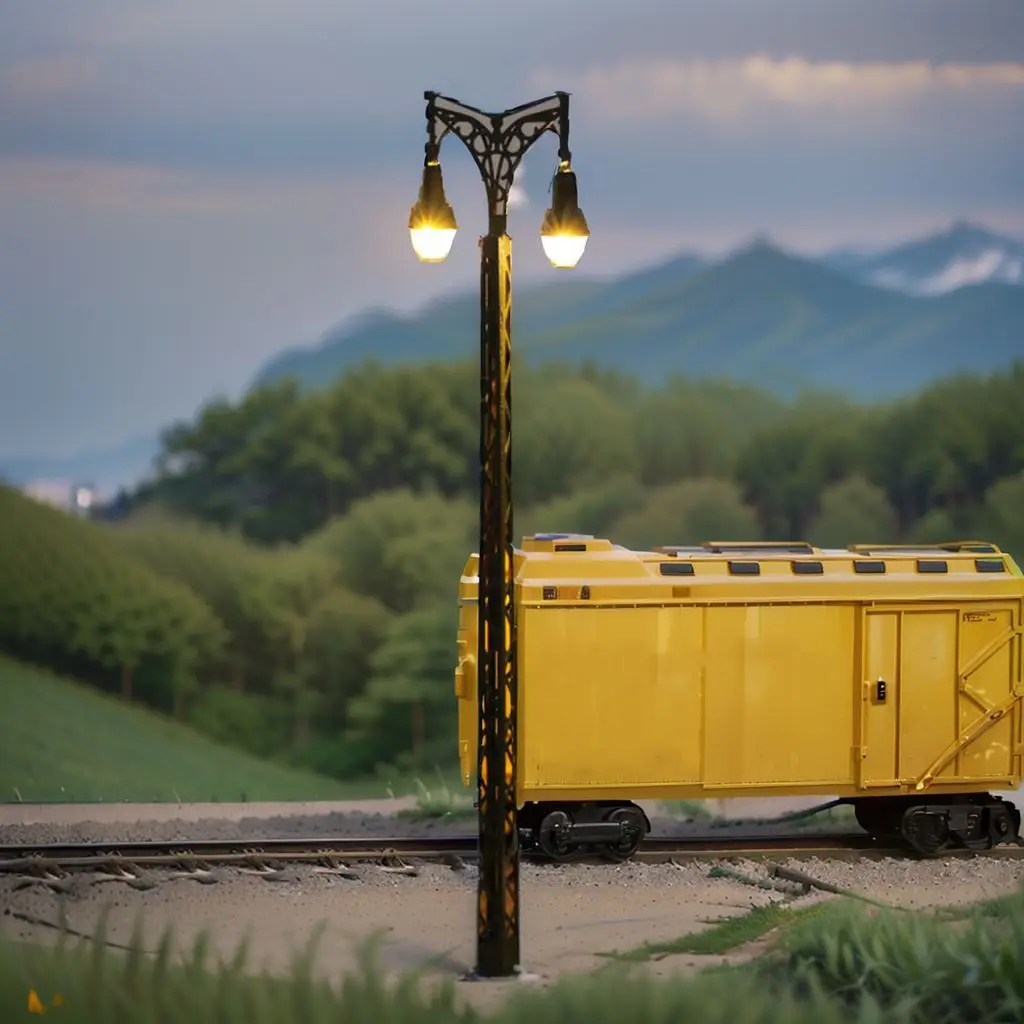 4 шт. модель железнодорожных фонарей решетчатая мачта макет света N пейзажа