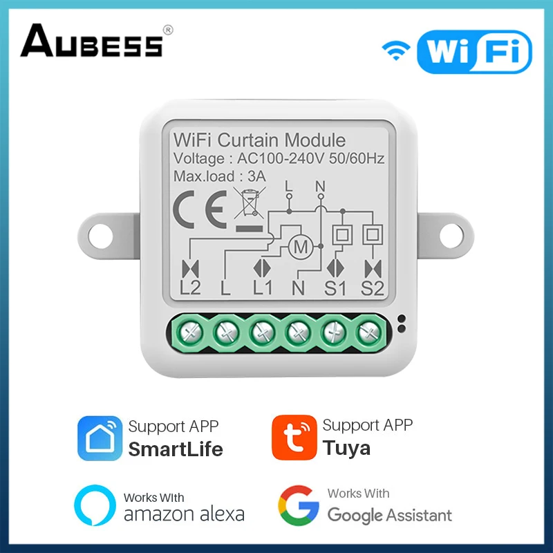 

Умная занавеска С дистанционным управлением, Wi-Fi, с управлением голосом, совместима с Alexa Google Home