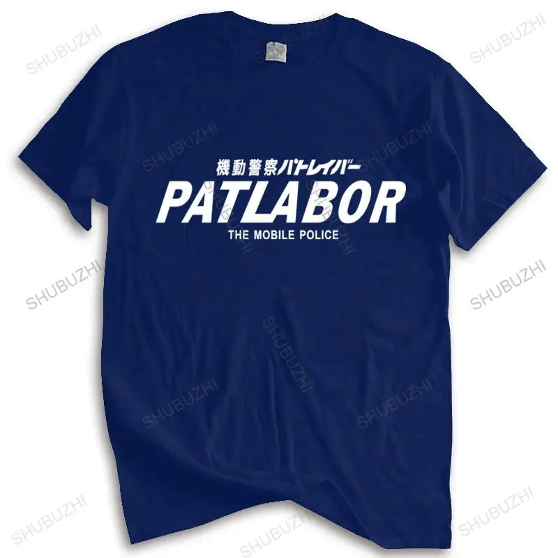 

new fashion t-shirt men crew neck tees Patlabor Mobile Police Logo Anime Manga T Shirt shubuzhi cotton man t shirt