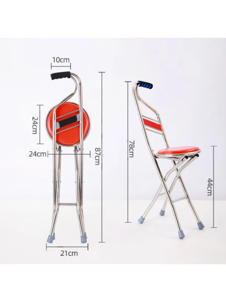 Нескользящий стул-камья для пожилых людей может сидеть складной и портативный