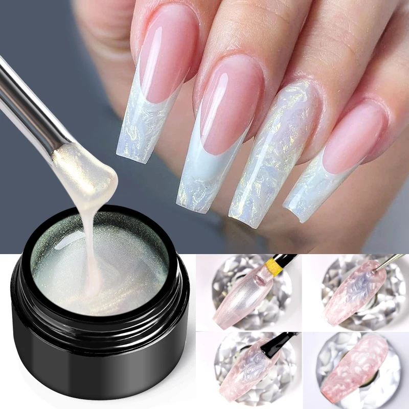 

Amber Painting Glue Phototherapy Pearlescent Glue Nail Pretty Threaded Glue Nail Shimmering Phantom Gel DIY Nail Art Decor