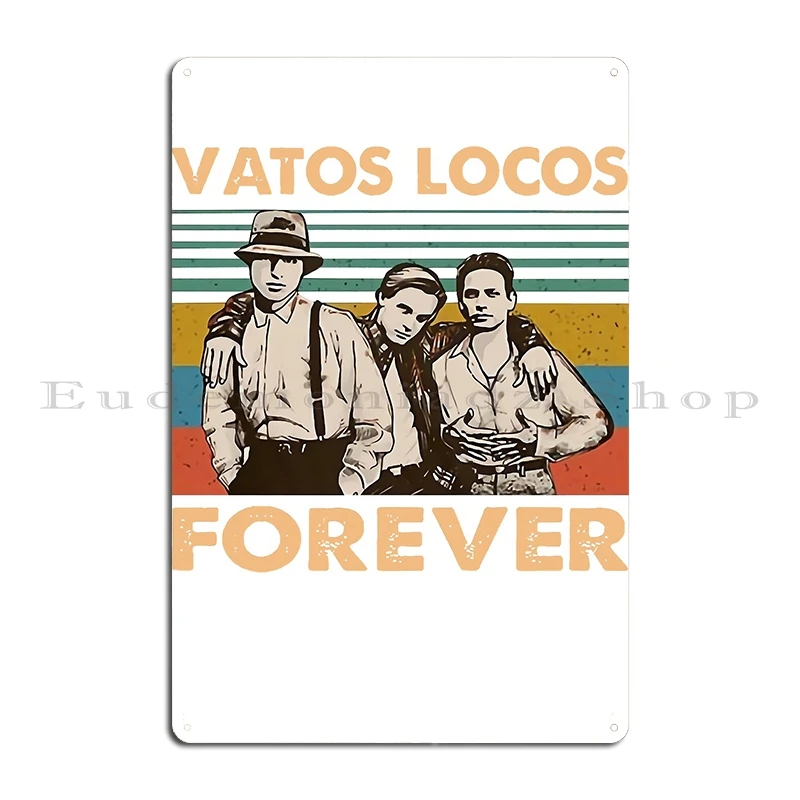 Фото Vatos Locos Blood In Blood Out Металлические вывески Клубный настенный дизайн Настенный декор Vatos Locos Оловянная вывеска Плакаты №3