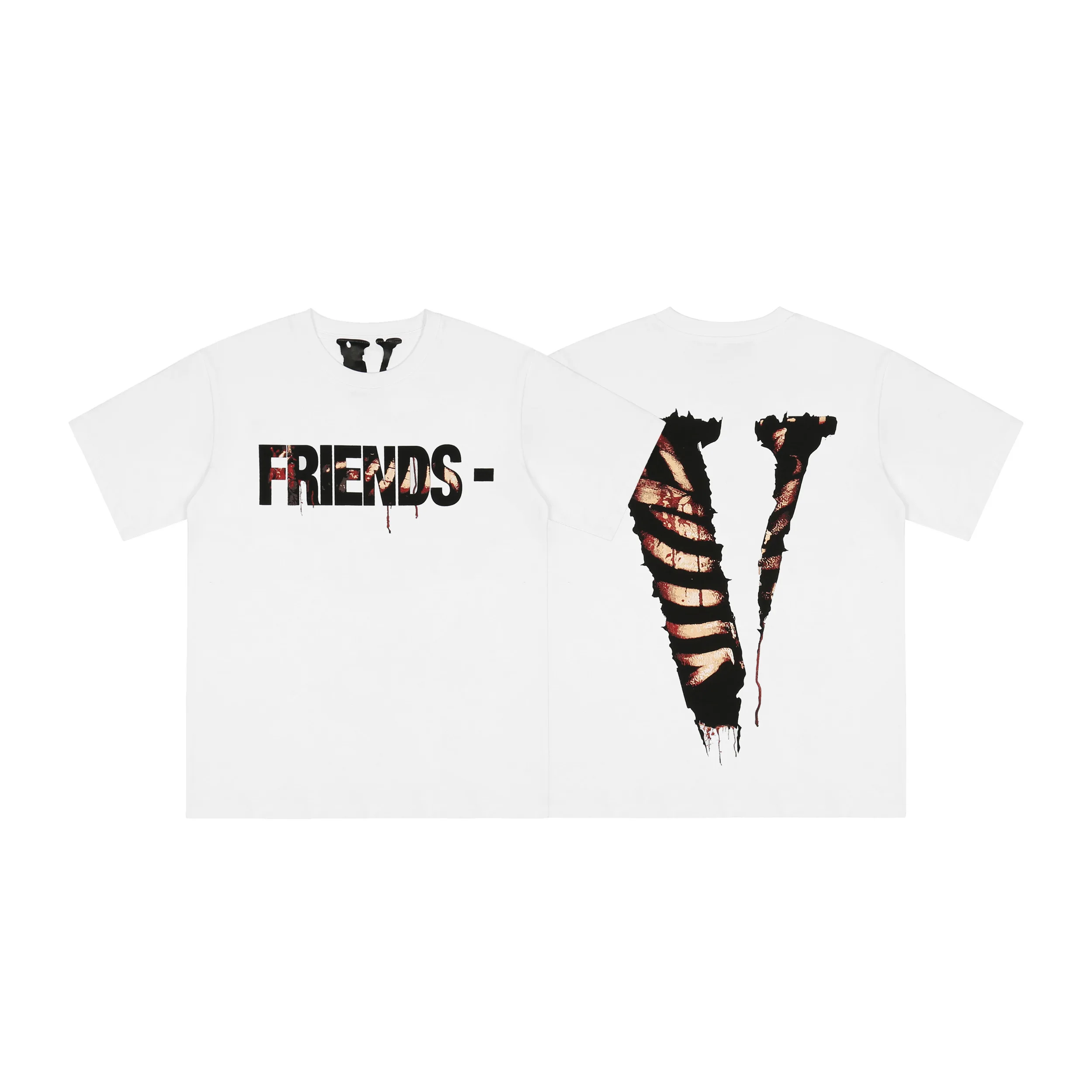 

VLONE Men's / Women's Couples Casual Fashion Trend High Street Loose HIP-HOP100% Cotton Printed Round Neck T-Shirt 6154