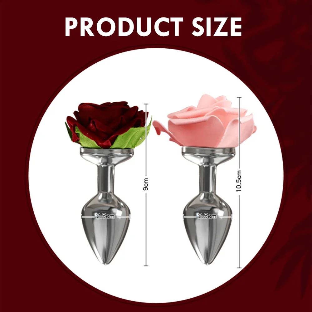 BlissStar Силиконовая анальная пробка с цветком розы