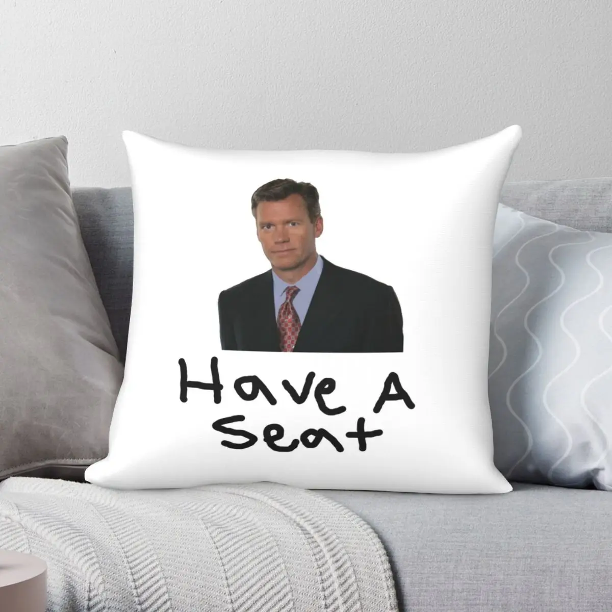 

Чехол для диванной подушки с дизайном на молнии, из полиэстера и льна