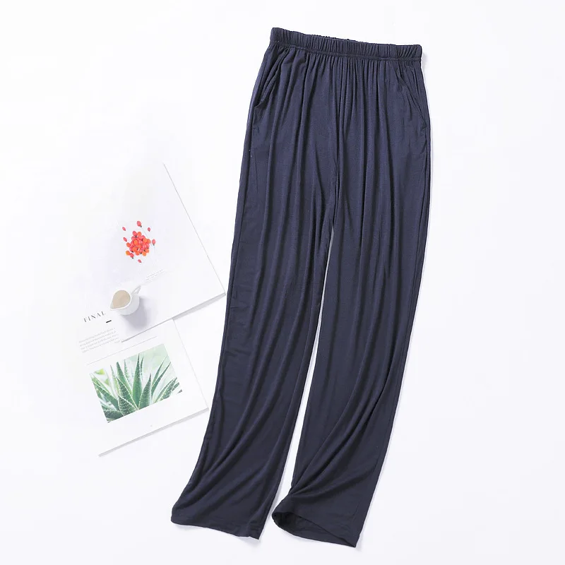 Winter Men's Sleeping Pants Solid Sleep Trousers Mens Pajamas Bottoms Soft Sleepwear Pyjama Homewear 2022 Spring Autumn