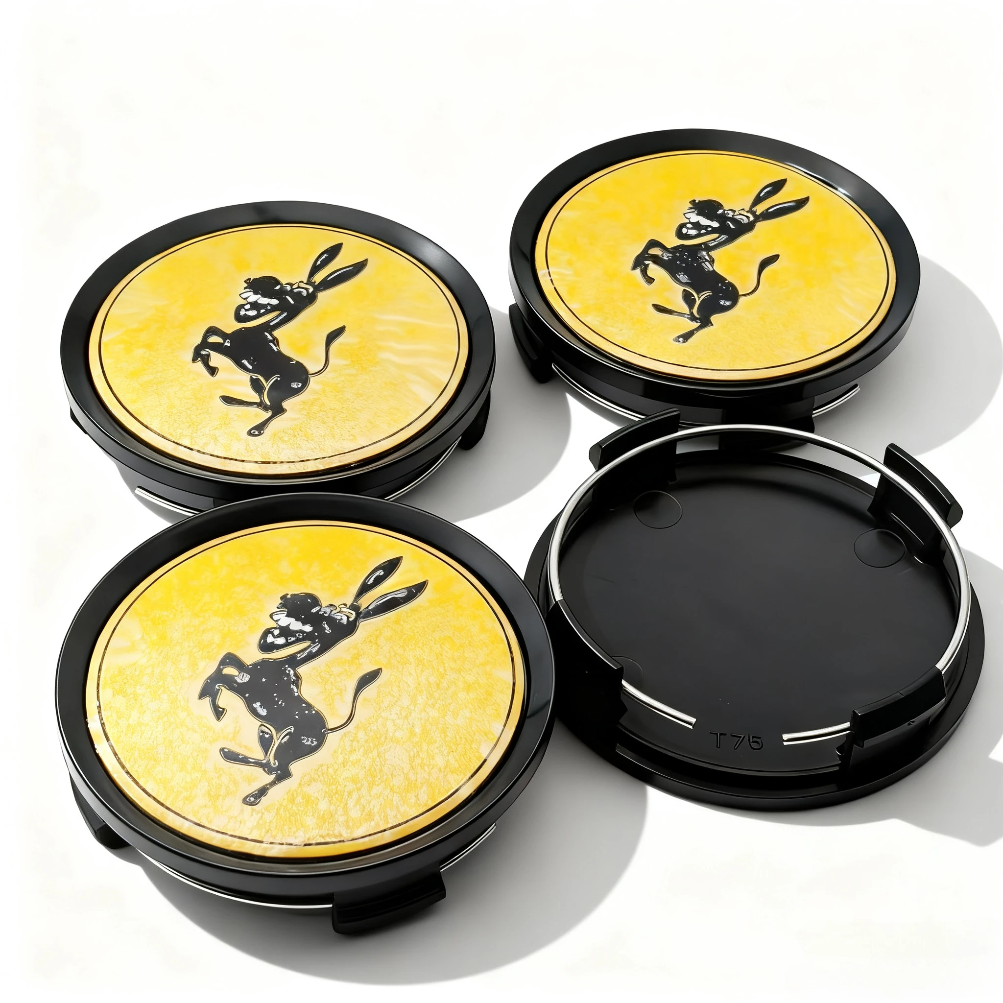 

4 шт., эмблема с логотипом осла, колпаки центра колес автомобиля, OD 74 мм, 69 мм, ID, колпаки ступицы колес автомобиля, колп...